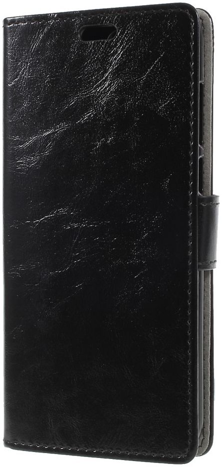 Huawei Y6 (2018) Lederen Wallet Stand Hoesje Zwart afbeelding 5