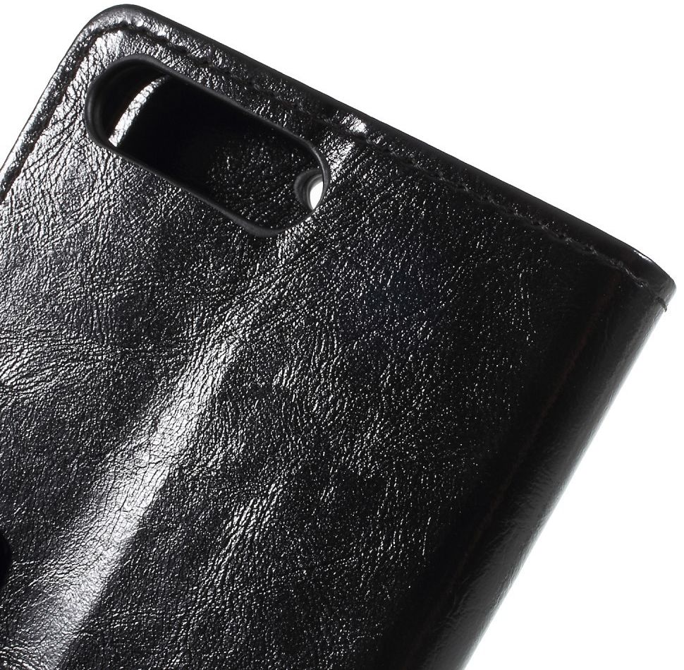 Huawei Y6 (2018) Lederen Wallet Stand Hoesje Zwart afbeelding 7