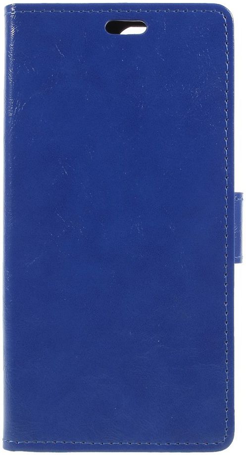 Huawei Y6 (2018) Lederen Wallet Stand Hoesje Blauw afbeelding 5