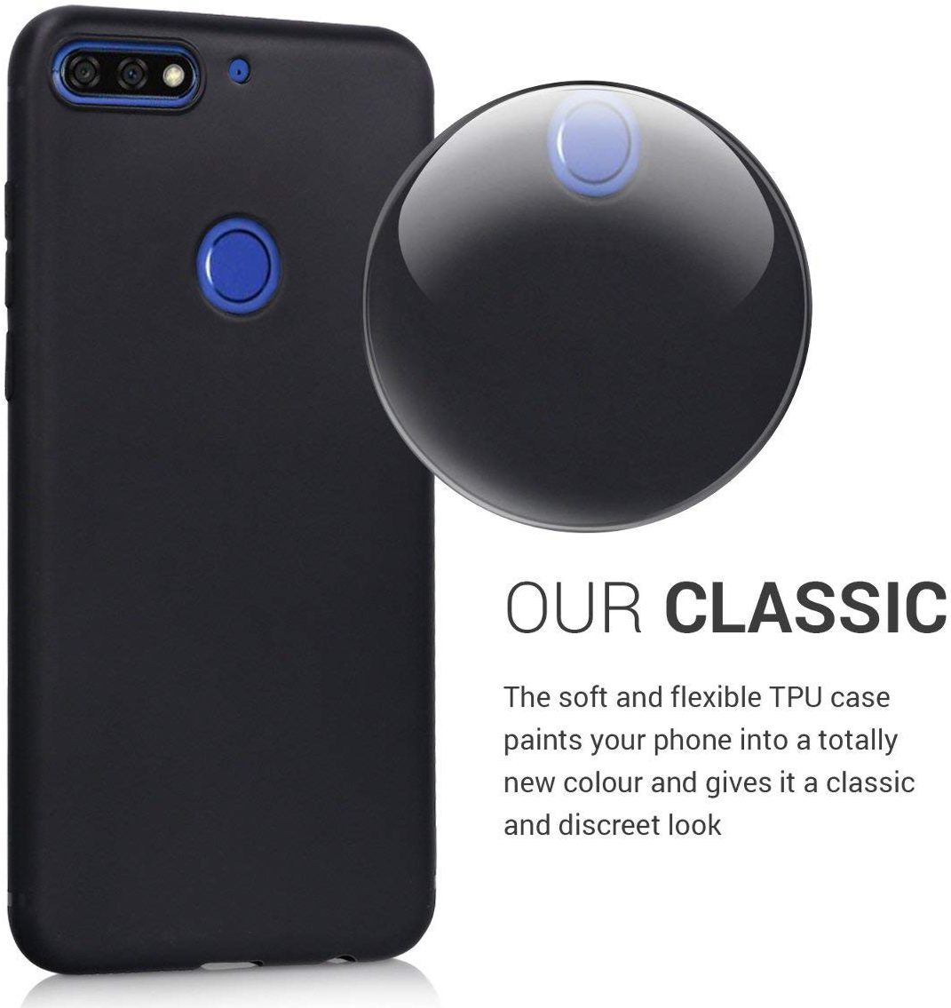 Huawei Y7 (2018) TPU Hoesje Zwart afbeelding 3