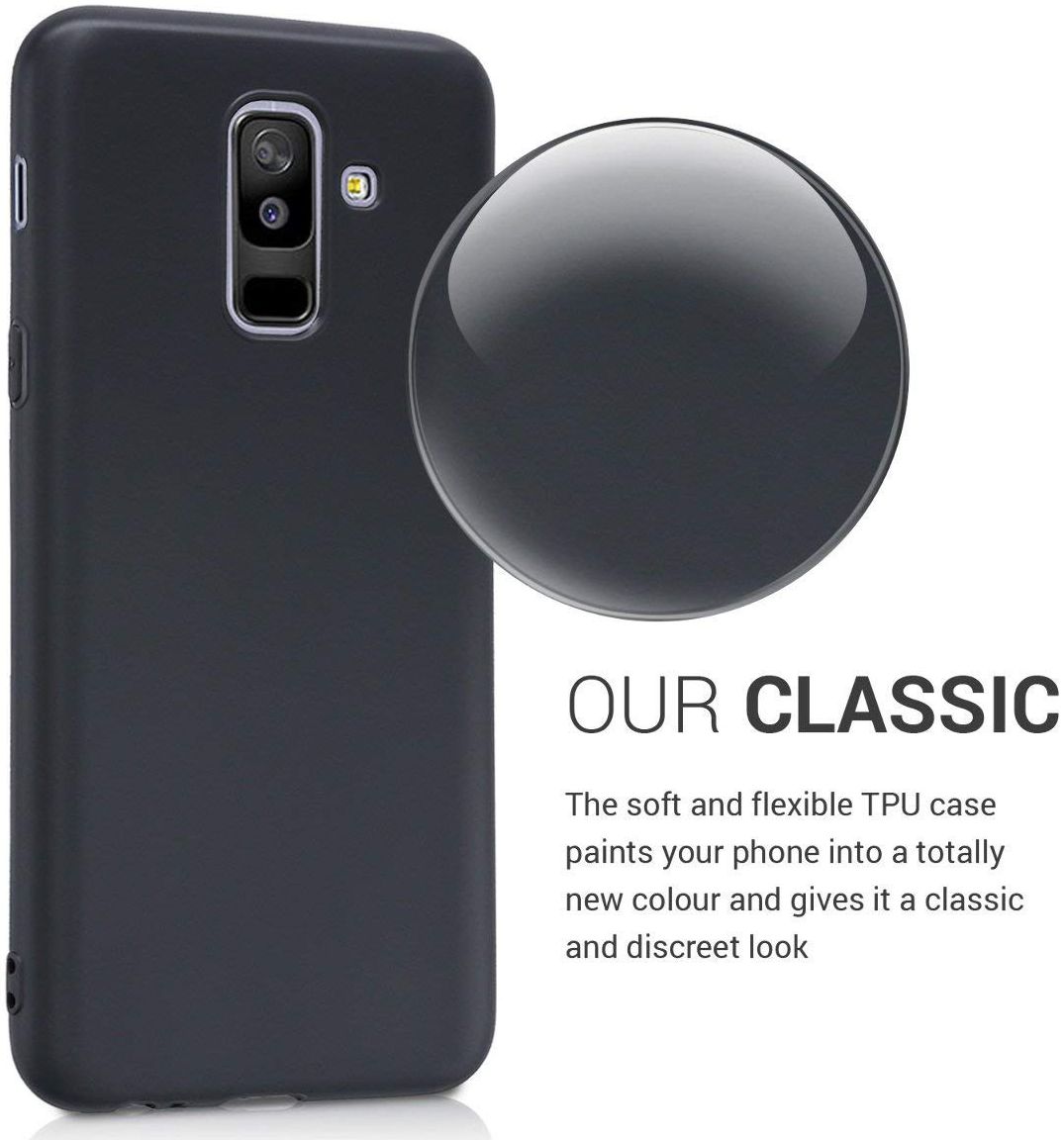 Samsung Galaxy A6 Plus TPU Hoesje Zwart afbeelding 4