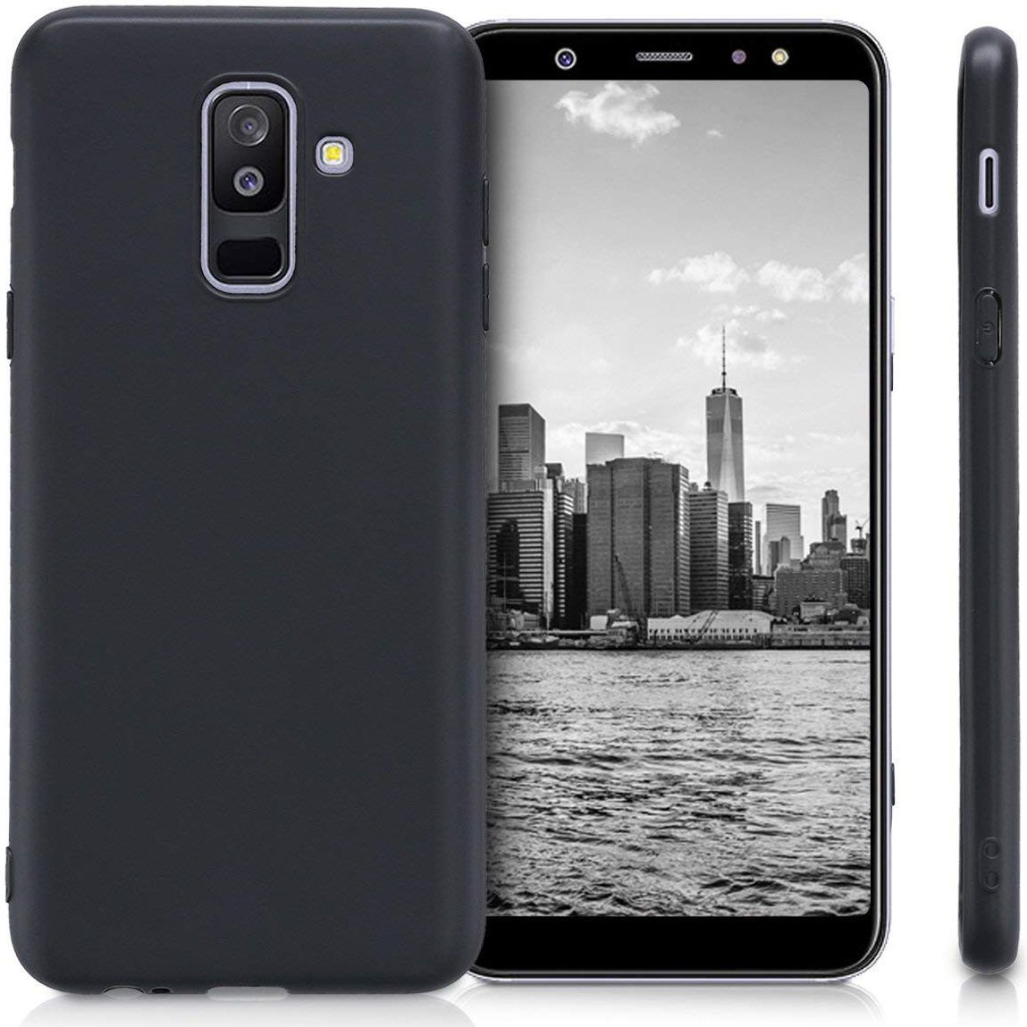 Samsung Galaxy A6 Plus TPU Hoesje Zwart afbeelding 5
