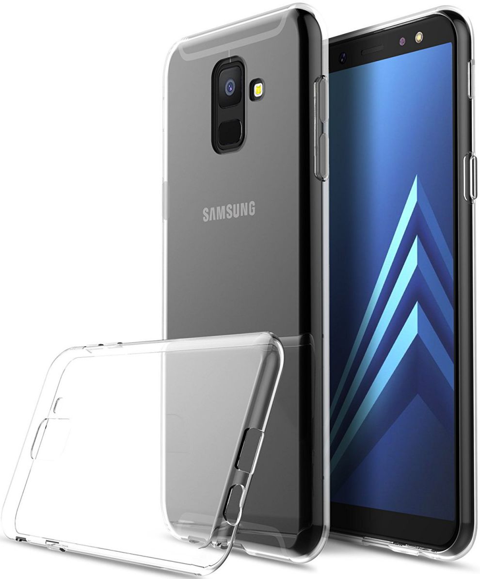 Samsung Galaxy A6 Hoesje Dun TPU Transparant afbeelding 2