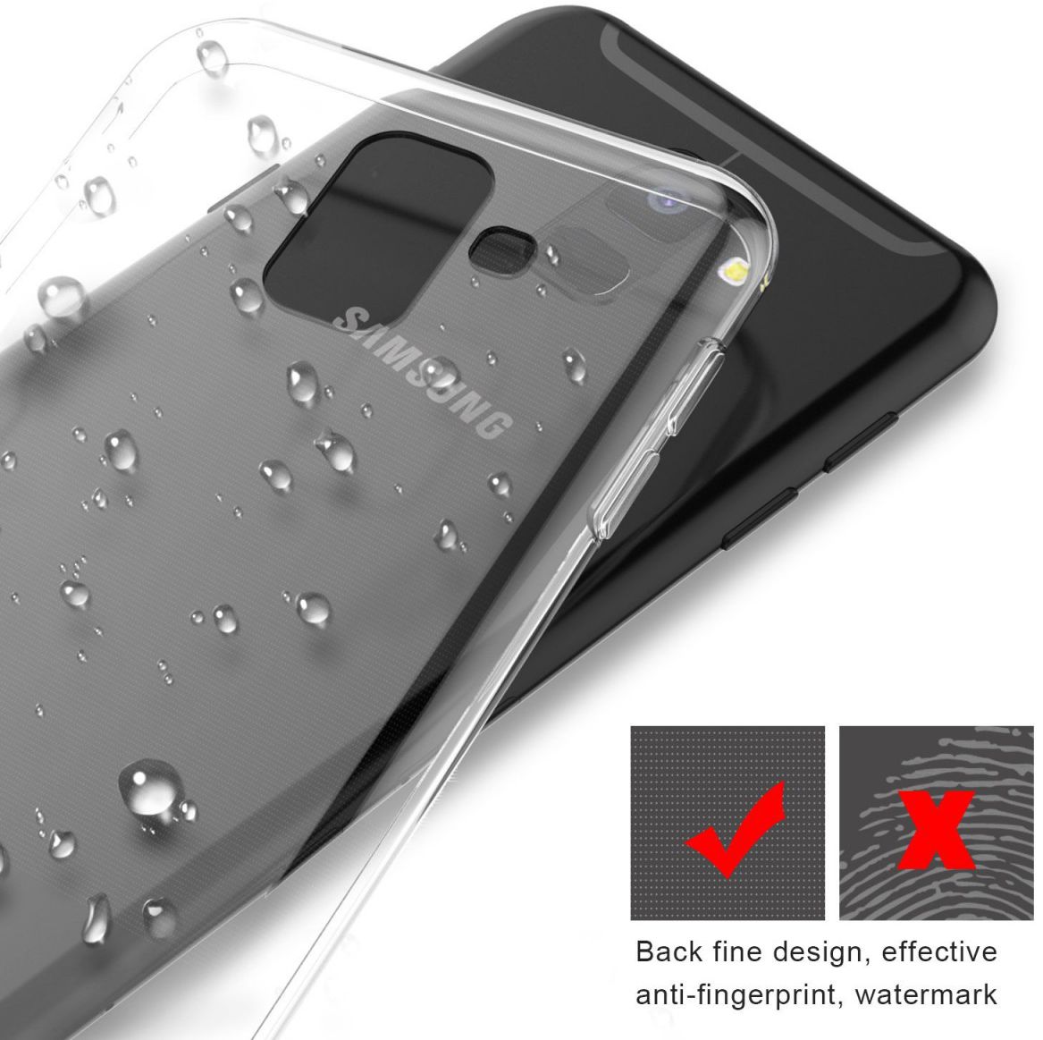 Samsung Galaxy A6 Hoesje Dun TPU Transparant afbeelding 3