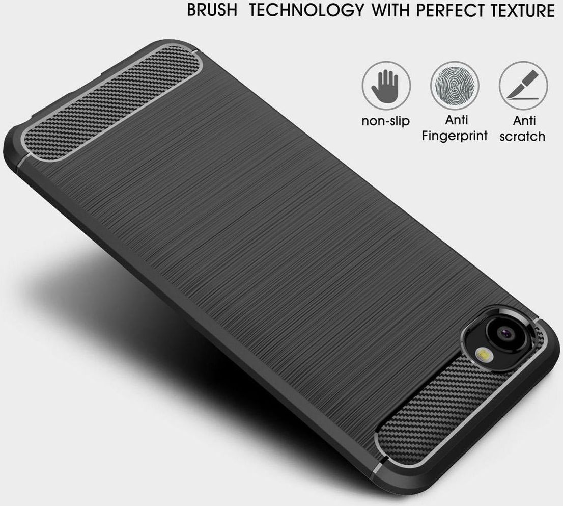 HTC Desire 12 Geborsteld TPU Hoesje Zwart afbeelding 6