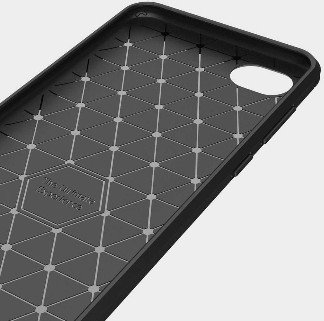 HTC Desire 12 Geborsteld TPU Hoesje Zwart afbeelding 5