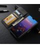 Huawei P20 Pro Lederen Portemonnee Stand Bookcase Hoesje Zwart