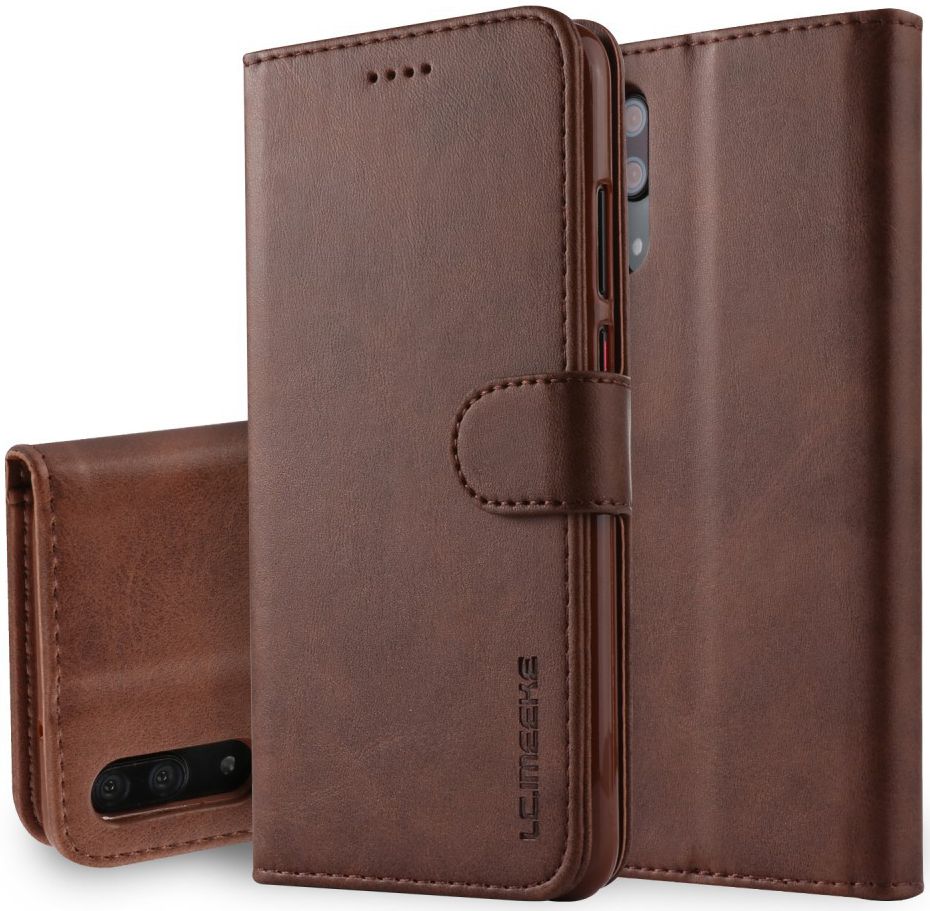 Huawei P20 Pro Lederen Portemonnee Stand Bookcase Hoesje Bruin afbeelding 4