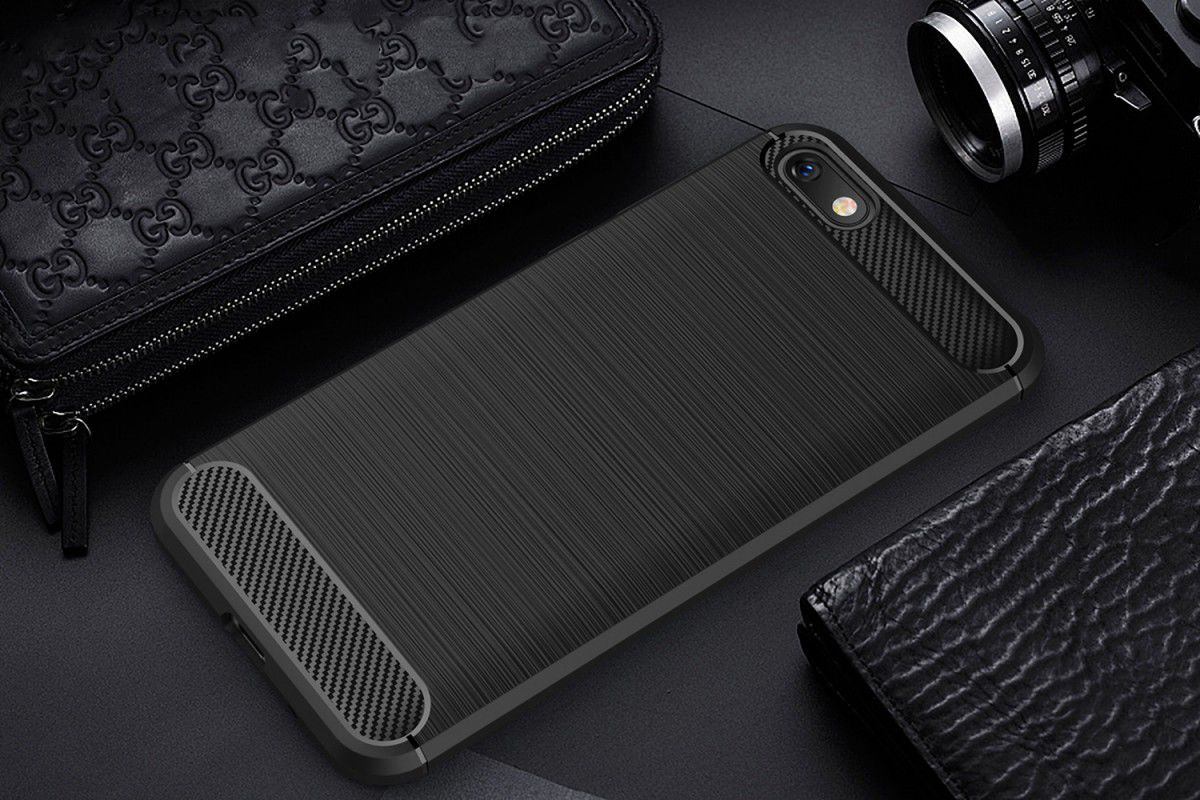Huawei Y5 (2018) Geborsteld TPU Hoesje Zwart afbeelding 12