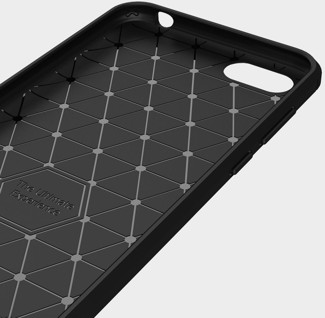 Huawei Y5 (2018) Geborsteld TPU Hoesje Zwart afbeelding 4