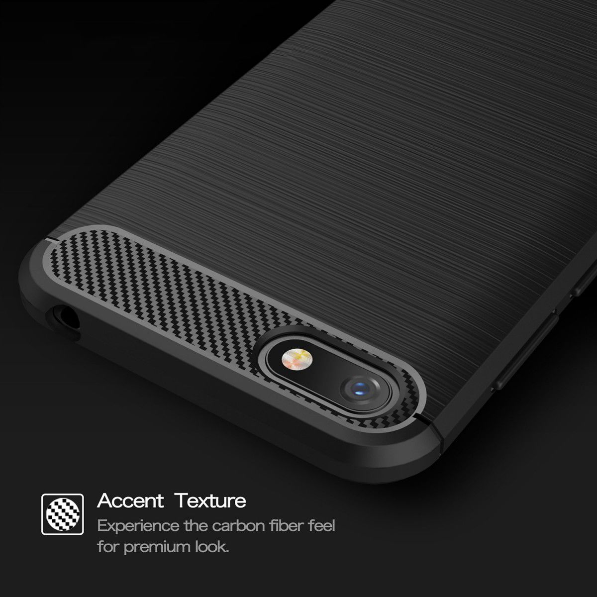 Huawei Y5 (2018) Geborsteld TPU Hoesje Zwart afbeelding 7