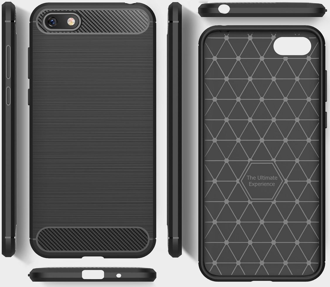 Huawei Y5 (2018) Geborsteld TPU Hoesje Zwart afbeelding 10