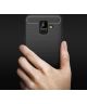 Samsung Galaxy A6 Geborsteld TPU Hoesje Zwart