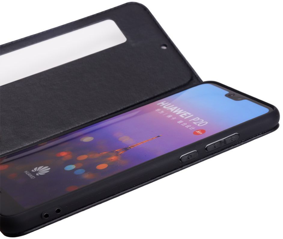 Huawei P20 Window View Hoesje Zwart afbeelding 5