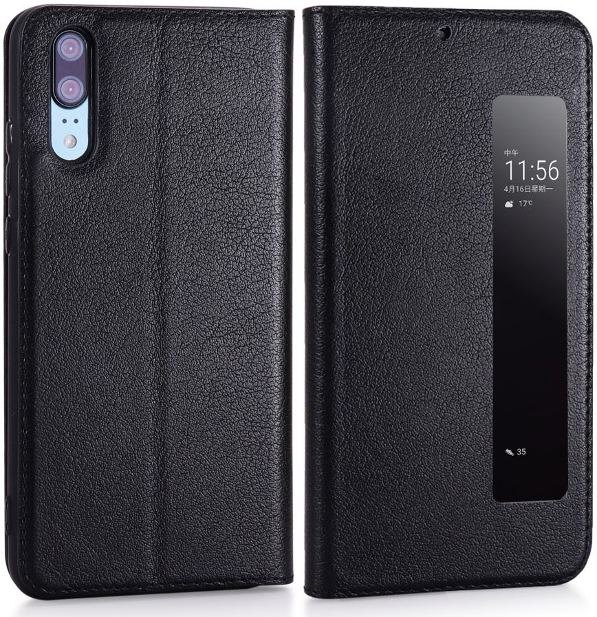 Huawei P20 Window View Hoesje Zwart afbeelding 1