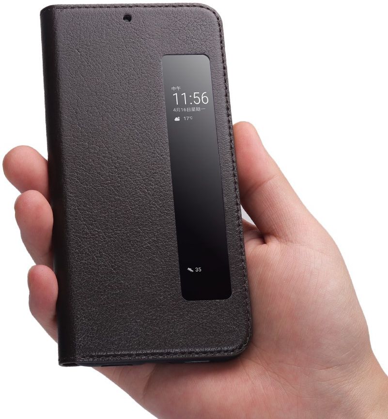 Huawei P20 Window View Hoesje Bruin afbeelding 4