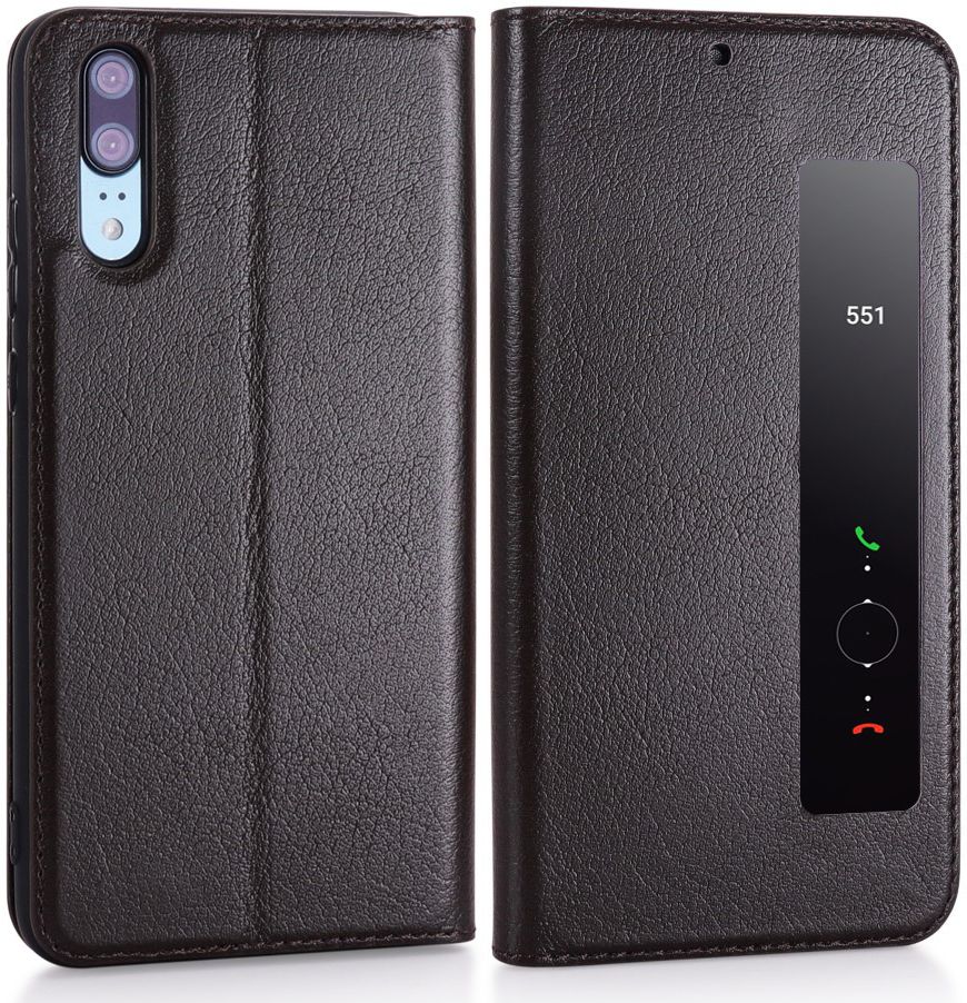 Huawei P20 Window View Hoesje Bruin afbeelding 6