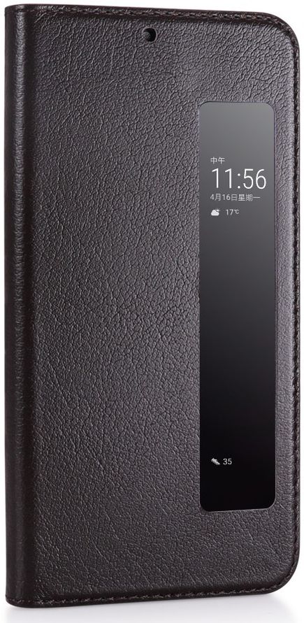 Huawei P20 Window View Hoesje Bruin afbeelding 1