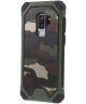 Samsung Galaxy S9 Plus Hybride Camouflage Hoesje Groen