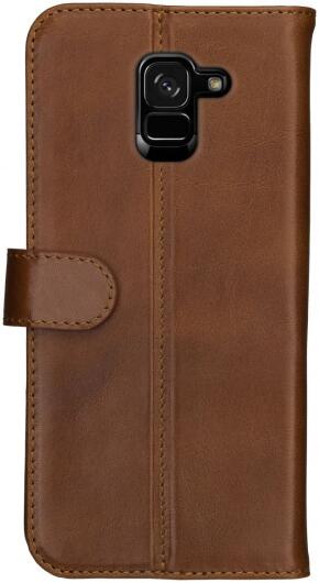 Rosso Deluxe Samsung Galaxy A6 Hoesje Echt Leer Book Case Bruin afbeelding 5