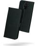 Rosso Deluxe Samsung Galaxy A6 Hoesje Echt Leer Book Case Zwart