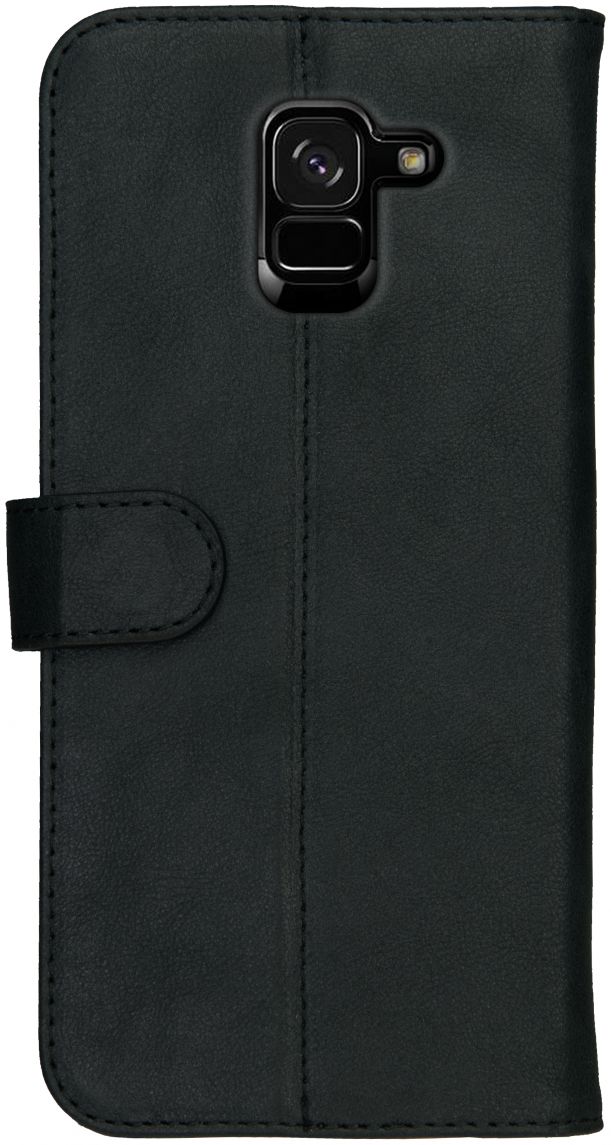 Rosso Deluxe Samsung Galaxy A6 Hoesje Echt Leer Book Case Zwart afbeelding 5