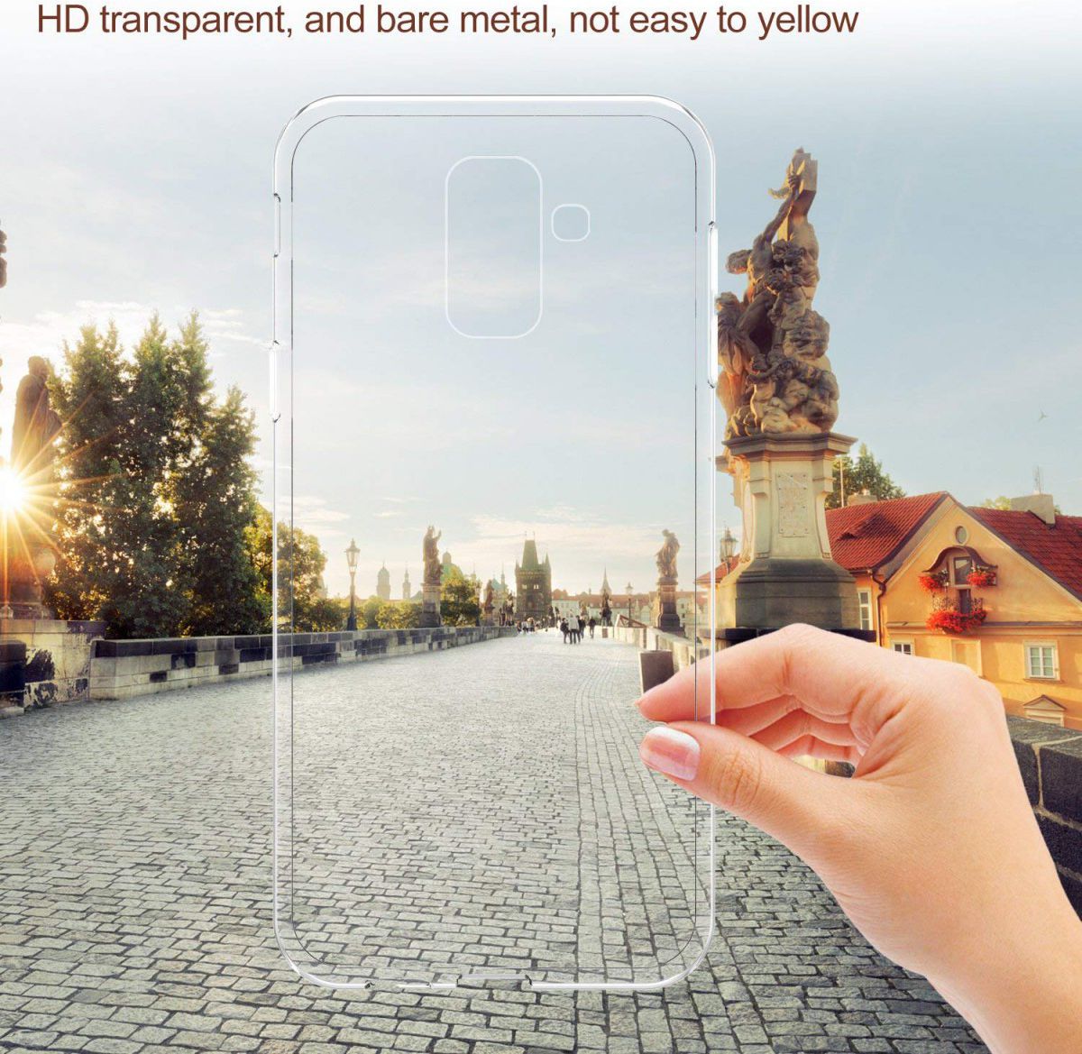 Samsung Galaxy A6 Plus Hard Case Transparant afbeelding 2