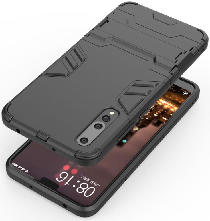 Huawei P20 Pro Hybride Hoesje Zwart afbeelding 2