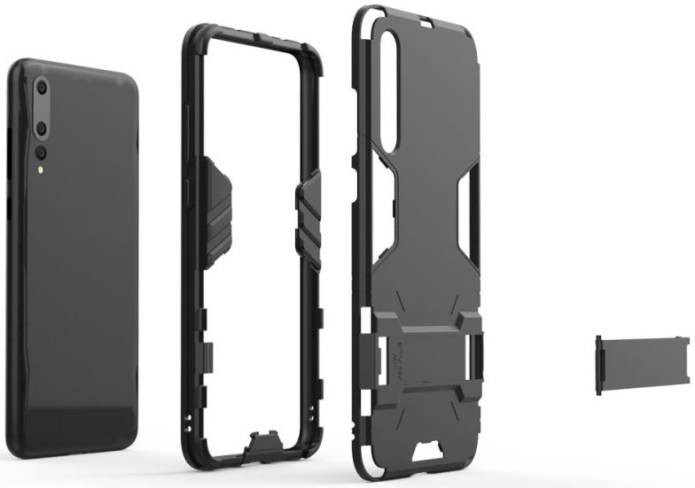 Huawei P20 Pro Hybride Hoesje Zwart afbeelding 4