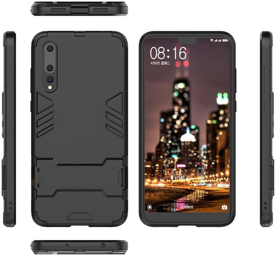 Huawei P20 Pro Hybride Hoesje Zwart afbeelding 8