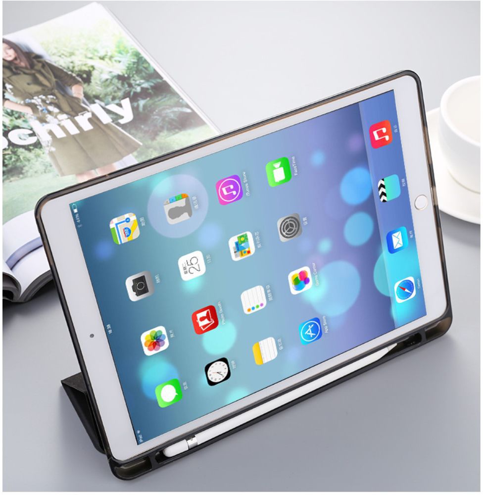 iPad Air 2019 / iPad Pro 10.5 (2017) Tri-Fold Hoes Zwart afbeelding 5