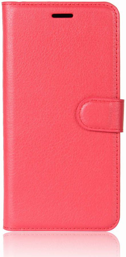 Wiko View Lite Lederen Portemonnee Stand Hoesje Rood afbeelding 5