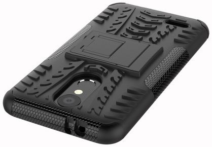 LG K9 Hybride Kickstand Hoesje Zwart afbeelding 2