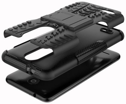 LG K9 Hybride Kickstand Hoesje Zwart afbeelding 6