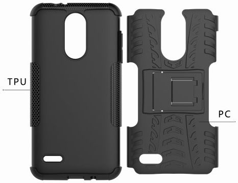 LG K9 Hybride Kickstand Hoesje Zwart afbeelding 9