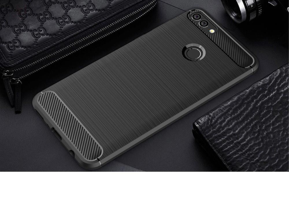Huawei Y9 (2018) Geborsteld TPU Hoesje Zwart afbeelding 11
