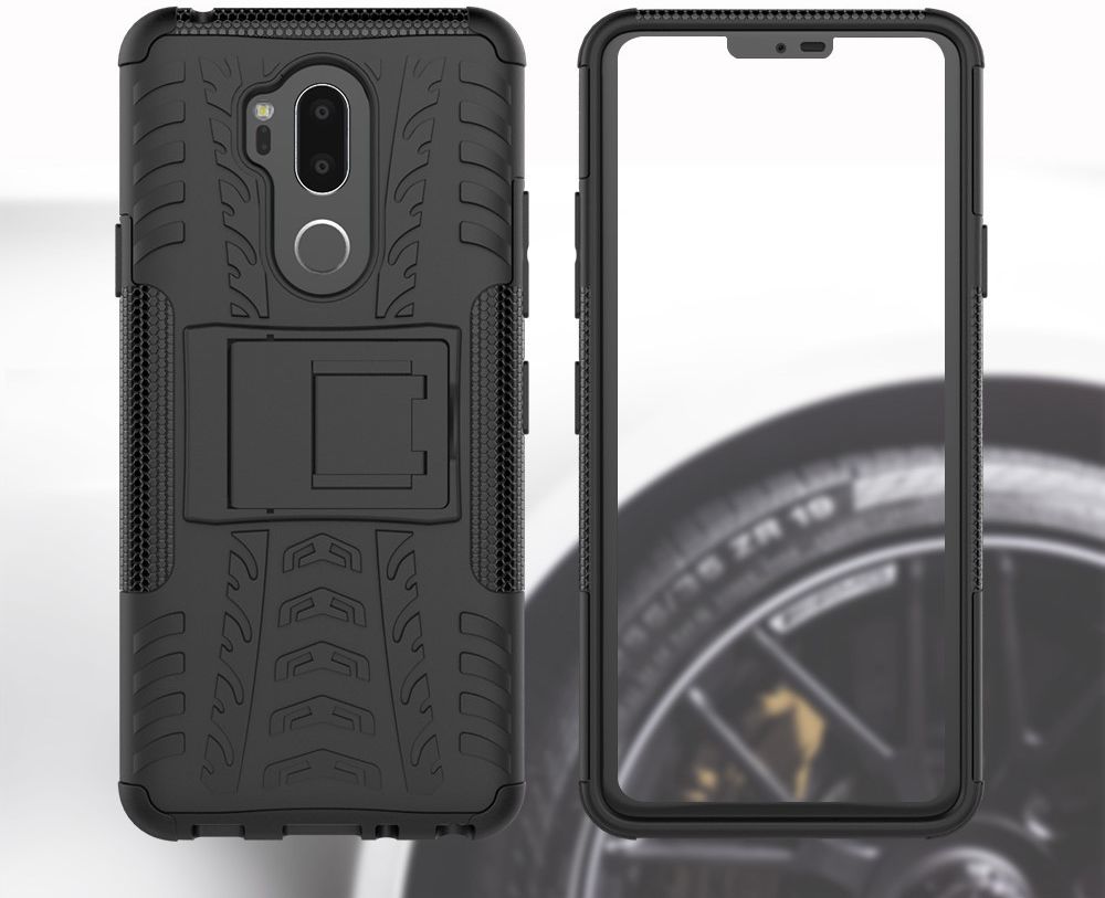 LG G7 Hybride Hoesje met Standaard Zwart afbeelding 10