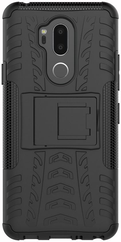 LG G7 Hybride Hoesje met Standaard Zwart afbeelding 7