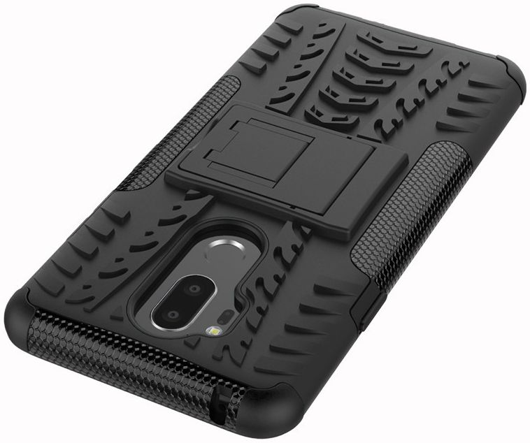 LG G7 Hybride Hoesje met Standaard Zwart afbeelding 8