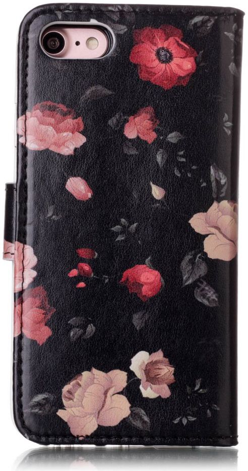 Apple iPhone 7 / 8 2-in-1 Portemonnee Hoesje met Print Bloemen afbeelding 7