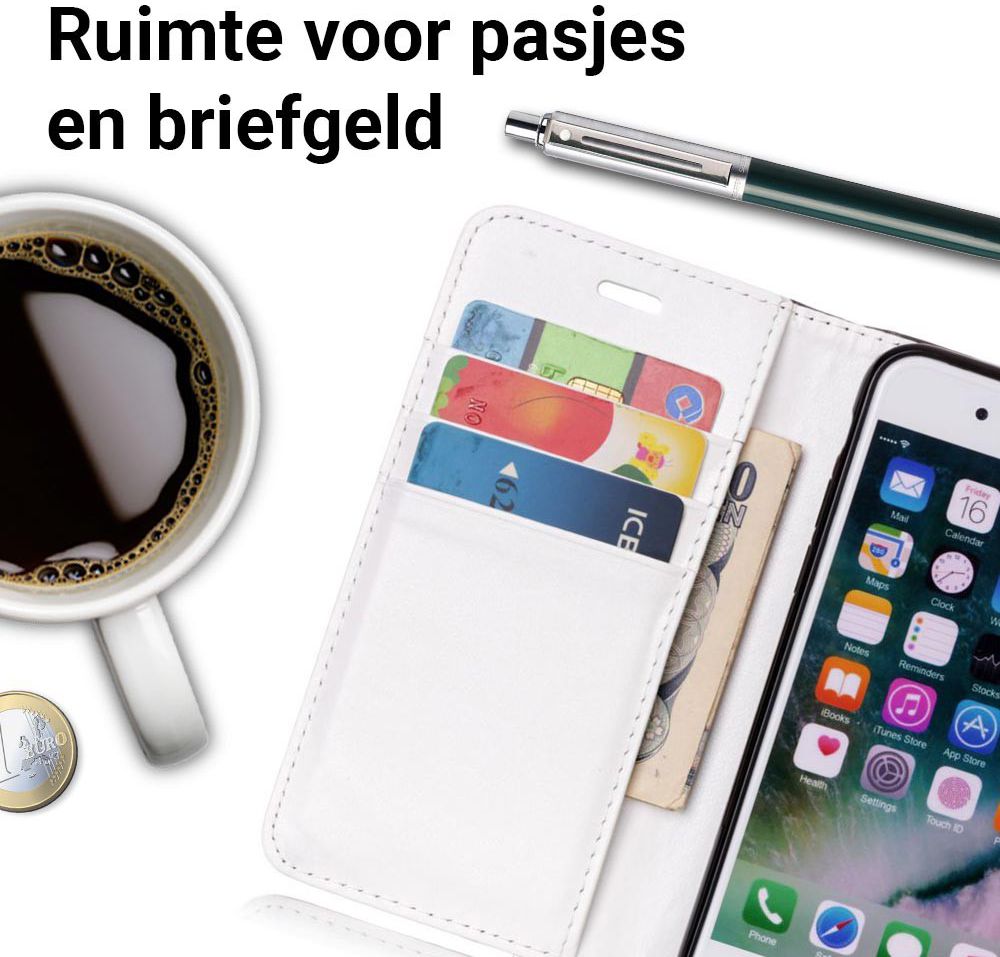 Apple iPhone 7 / 8 2-in-1 Portemonnee Hoesje met Print Bloemen afbeelding 4