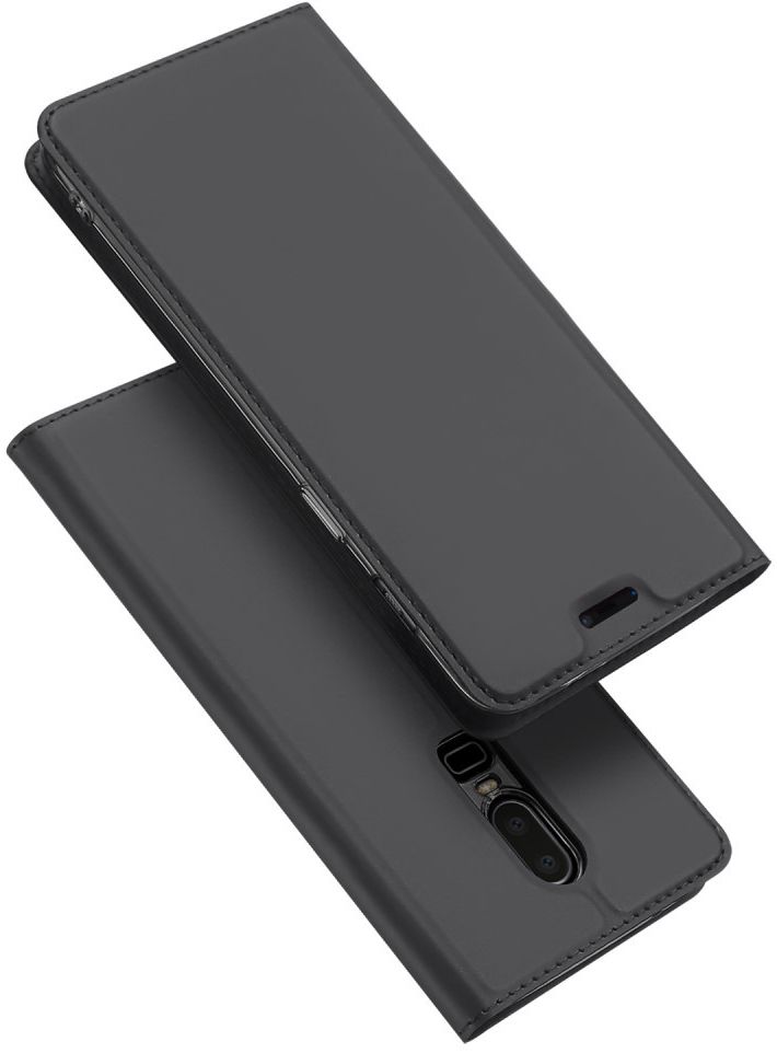 Dux Ducis OnePlus 6 Premium Bookcase Hoesje Grijs afbeelding 5