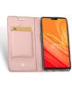 Dux Ducis OnePlus 6 Premium Bookcase Hoesje Roze Goud