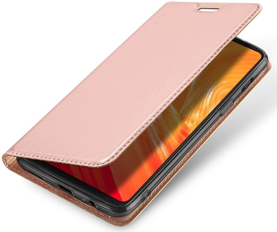 Dux Ducis OnePlus 6 Premium Bookcase Hoesje Roze Goud afbeelding 1