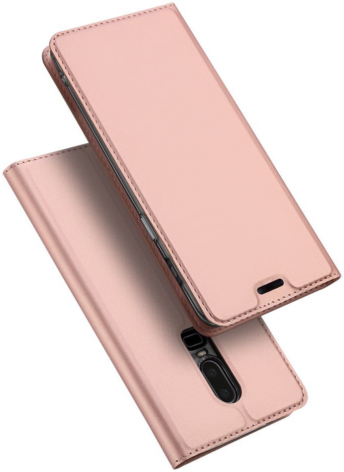 Dux Ducis OnePlus 6 Premium Bookcase Hoesje Roze Goud afbeelding 5