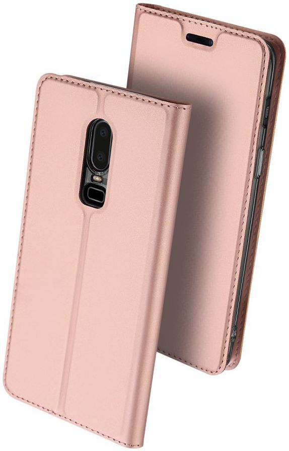 Dux Ducis OnePlus 6 Premium Bookcase Hoesje Roze Goud afbeelding 6