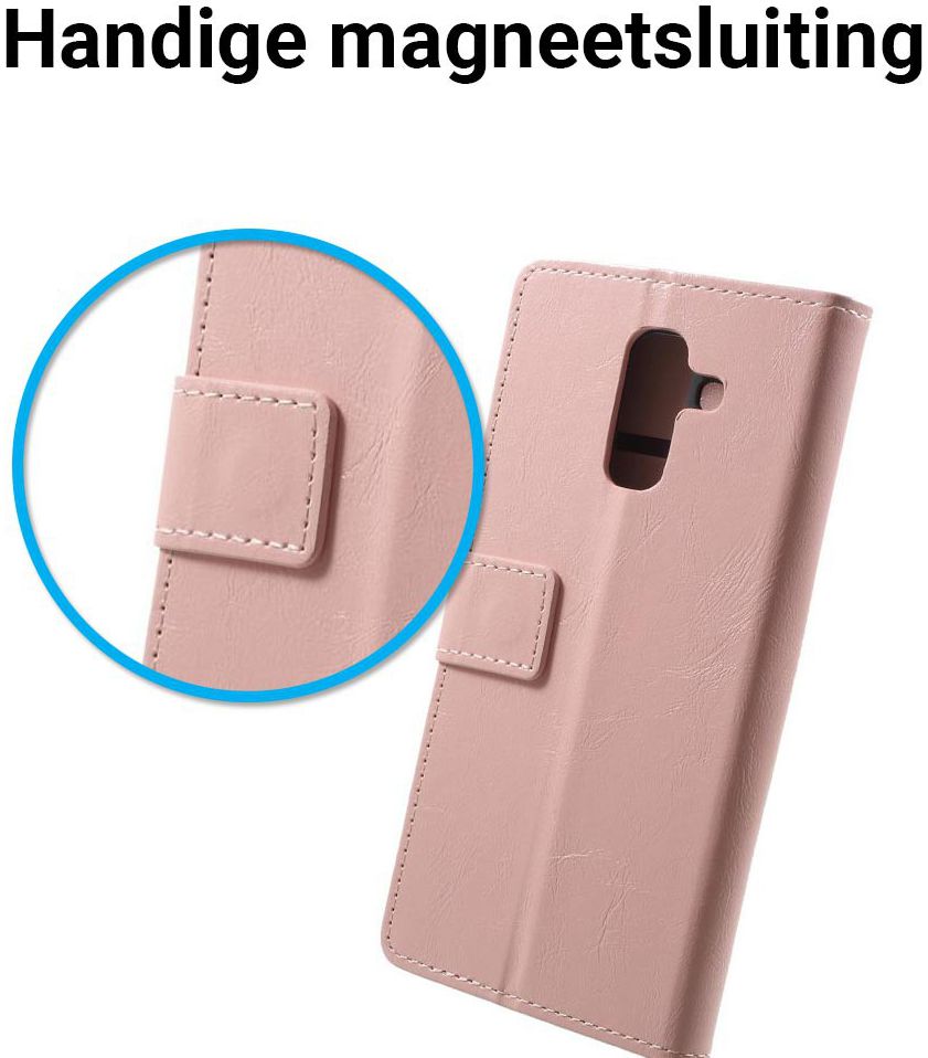 Samsung Galaxy A6 Hoesje met Kaarthouder Roze afbeelding 3