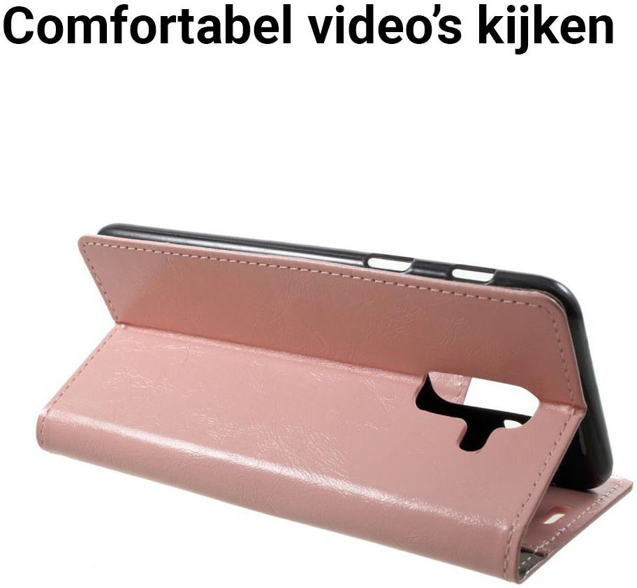 Samsung Galaxy A6 Hoesje met Kaarthouder Roze afbeelding 4