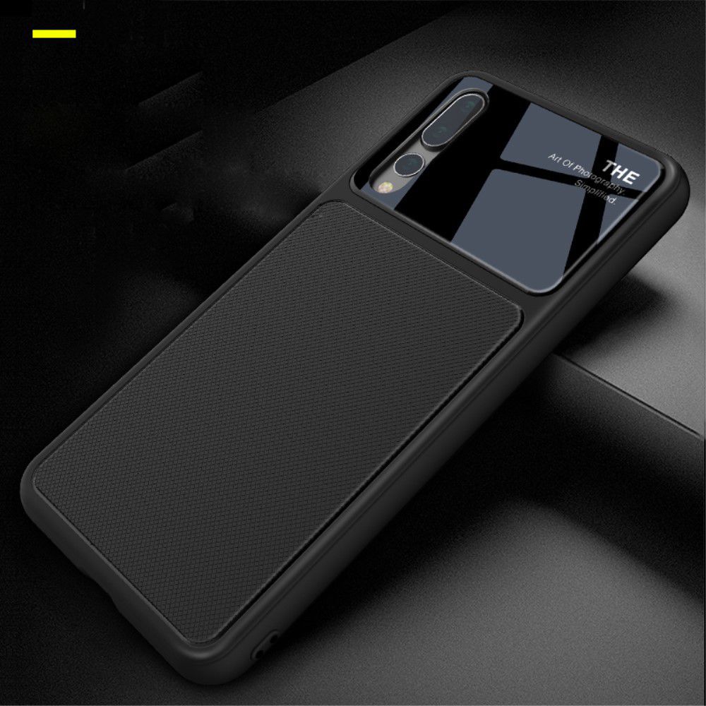 Huawei P20 Pro Tempered Glass TPU Hoesje Zwart afbeelding 2