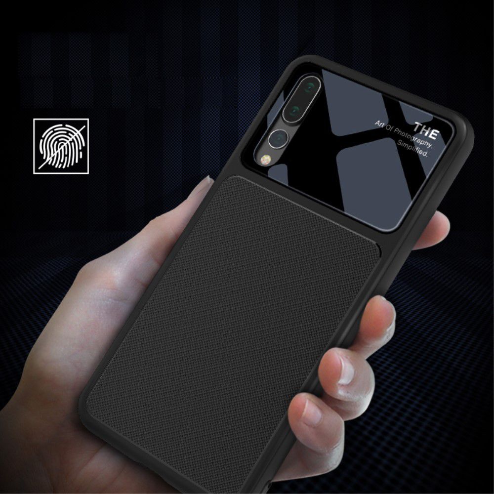 Huawei P20 Pro Tempered Glass TPU Hoesje Zwart afbeelding 4